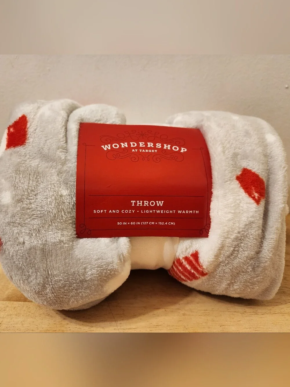 Wondershop by Target Plush Throw Blanket - Gray with Polar Bears - 50
